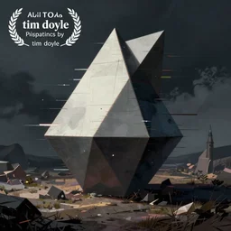 geometry drawings with glitch effect medium shot of mysterious object digital illustration by tim doyle