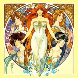 great fairy of power, fairy foundation!! portrait illustration, pop art, splash painting, art by geof darrow, ashley wood, alphonse mucha, makoto shinkai