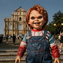 screaming chucky doll visiting macau