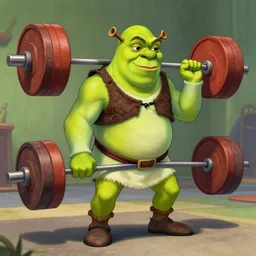 shrek weightlifting, greg rutkowski