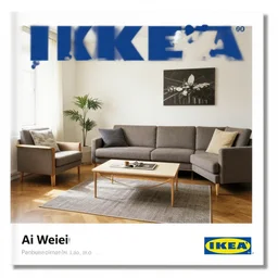 IKEA catalogue photo of a living room, by Ai Weiwei