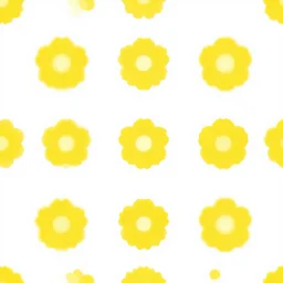 flower isometric pattern, yellow collors, minimalistic