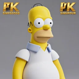 highly realistic 3 d render of homer simpson, 8 k, octane render, unreal engine