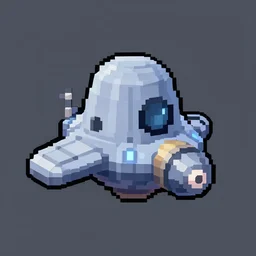 2d sprite for a spaceship, metriod style, pixelart