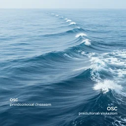 video generator chain : osc = > distort = > procedural ocean = > procedural wave visualization. result is a tiled wave pattern that looks kind of like ocean waves, but generated from a sound.