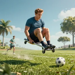 Harvey in a pogo stick jumping over Katie price, cinematic, isometric, volumetric lighting, hyper realistic