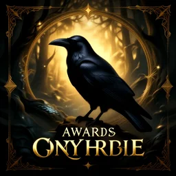 awesome fantasy book cover on Pinterest, award winning, dark crow, fantasy forest landscape, dragon scales, fantasy magic, dark golden light night, intricate, elegant, sharp focus, illustration, highly detailed, digital painting, concept art, matte, art by WLOP and Artgerm and Greg Rutkowski, masterpiece, trending on artstation