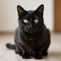 a cute photo of an American black cat