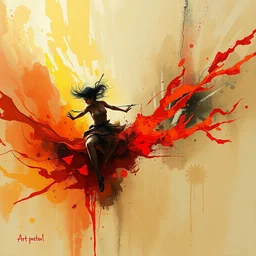 💃🌺, lyrical abstraction, artstation, style greg rutkowski