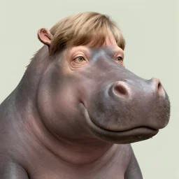 angela merkel as a hippo