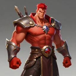 a mindblowing red wizard, chad, handsome, super buff and cool, very detailed, sharp, matte, concept art, illustration, digital art, overwatch style, dnd, muscular, body builder