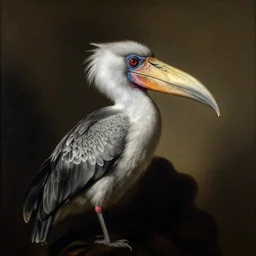 rembrandt portrait of a shoebill