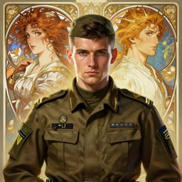beautiful male soldier, ukranian army, close portrait, anime!!, fantasy, ultra detailed, symmetry, intricate, dynamic lighting, hyperrealism, digital art, digital painting, artstation, wlop, sharp focus, illustration, art by artgerm and greg rutkowski and alphonse mucha, 8 k