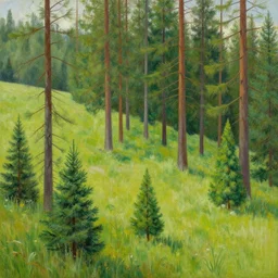 beautiful painting, all about them were small woods of resinous trees, fir and cedar and cypress, and other kinds unknown in the shire, with wide glades among them ; and everywhere there was a wealth of sweet - smelling herbs and shrubs. the long journey from rivendell had brought them far south of their own land, but not until now in this more sheltered region had the hobbits