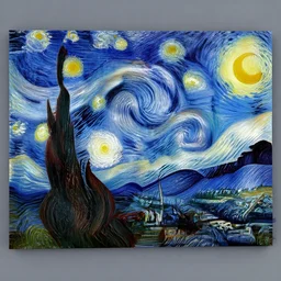 Starry night by Van Gogh, Octane render