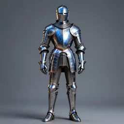 full body knight in baroque plate armor, polished metal, blue hue, dramatic rim light, cinematic lighting, full character design, digital painting, hyper realistic, trending on artstation