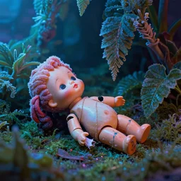 still life by evaristo baschenis, jacopo de barberi, jan davidsz de hem | broken toy doll, frostpunk, vibrantly lush neon lighting, beautiful volumetric - lighting - style atmosphere, a mystical atmosphere, beautiful detailed, insanely intricate details