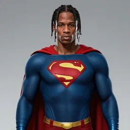 Travis Scott as a Super-Man, digital art, hyperdetalied, trending on ArtStation, 8K,
