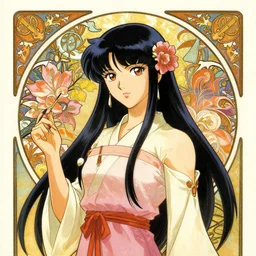 Art nouveau anime drawing of Princess Azula