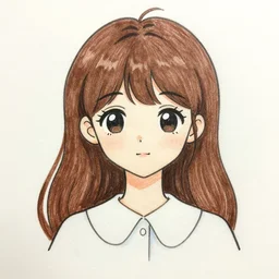 cute anime girl, drawn by Michelangelo