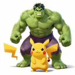 dynamic asthetic! concept art of hulked pikachu by cory walker and ryan ottley and jack kirby and barry windsor - smith, comic, illustration, photo real