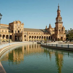 Parque triana in Seville in the style of Florence Vincent Robinson