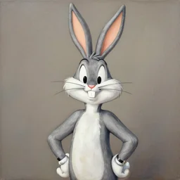 A portrait of the cartoon character Bugs Bunny as Big Chungus by Rembrandt van Rijn; masterpiece; masterpiece; masterpiece; masterpiece; masterpiece