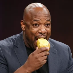 steve harvey biting a potato