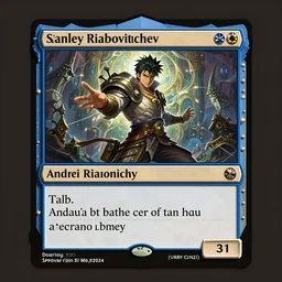 A single custom card template GUI by Stanley magic gathering, artifact, hearthstone, tabletop, Andrei Riabovitchev, UI, Yoshitaka Amano, TCG, ArtStation, CGSociety,