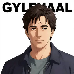 jake gyllenhaal graphic novel cover art, yoji shinakawa, studio gainax