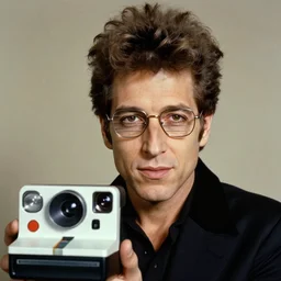 Colorized Stylistic Portrait of Bob Dylan with shutter shades and a high top fade pompadour fade short hairstyle, taken in the 1970s, photo taken on a 1970s polaroid camera, grainy, real life, hyperrealistic, ultra realistic, realistic, highly detailed, epic, HD quality, 8k resolution, body and headshot, film still, front facing, front view, headshot and bodyshot, detailed face, very detailed face