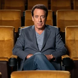 jerry seinfeld sitting in a seat at the movie theater