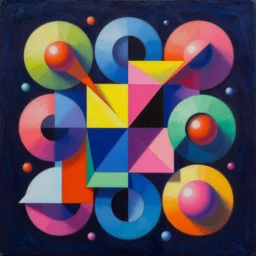 an extremely high quality hd neon cubism painting of many different colors and 4 d shapes, an ultrafine detailed painting by alexander archipenko, behance, generative art, biomorphic, detailed painting, behance hd