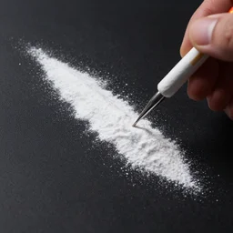 doing a line of cocaine, from the perspective of the cocaine