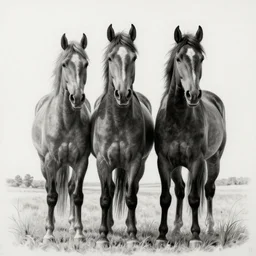 drawing of horses by Kim Jung gi