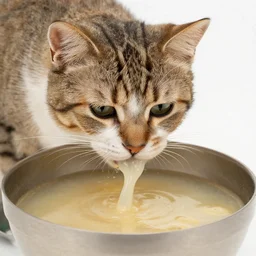 cat full of soup