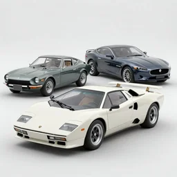 a blending, amalgamation and detailed combination of a lamborghini countach, datsun 2 6 0 z and a jaguar e - type, concept art, round headlights, long engine bay, 8 k, highly detailed, trending on art station