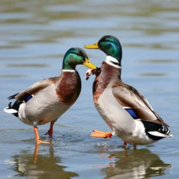 a duck being punched