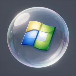 a highly detailed 4 k photograph of the windows xp bliss wallpaper inside of a giant floating soap bubble. abstract and award winning, this photoshop creation is truly a sight to behold. the colors are vibrant and the detail is astounding. it's as if you can reach out and touch the bubble. h 5 7 6