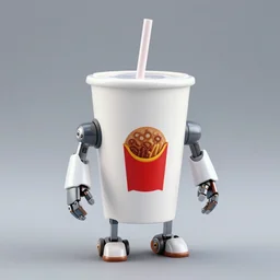 fast food soda cup robot