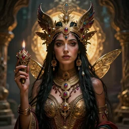 lady ayahuasca, fairy tale, stunning, surrounding cinematic light, hyper detailed, ornate and intricate, 4 k cinematic octane render