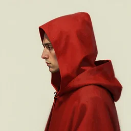 the hooded red monk, side profile, trending on artstation, 8 k, by gerard brom and zdzisław beksinski