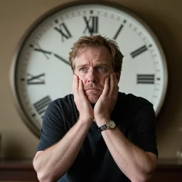 Barry Chuckle having a deep realisation about the nature of time