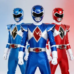 Power Rangers but the blue ranger is the leader instead of red ranger as it should be