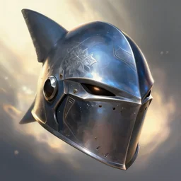 shark knight helmet, fantasy, d & d, heartstone, digital painting, volumetric light, intricate, sharp, focus, bloom, illustration, highly detailed, concept art, matte, ruan jia, randy vargas, greg rutkowski