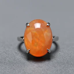 jewelry ring made of solid fire opal