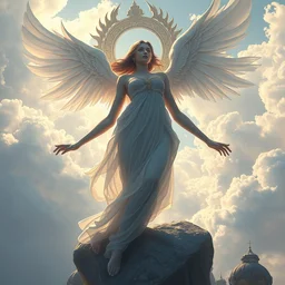 goddess of the sky, highly detailed, digital painting, artstation, concept art, smooth, sharp focus, illustration, unreal engine 5, 8 k, art by artgerm and greg rutkowski and edgar maxence