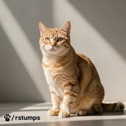 stumps the cat, r / stumps, cute tan cat, photo posted to reddit. com / r / stumps