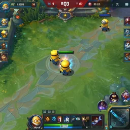 screenshot of teamfight tactics, champions are minions, in - game