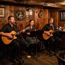 the corries performing music in a tavern